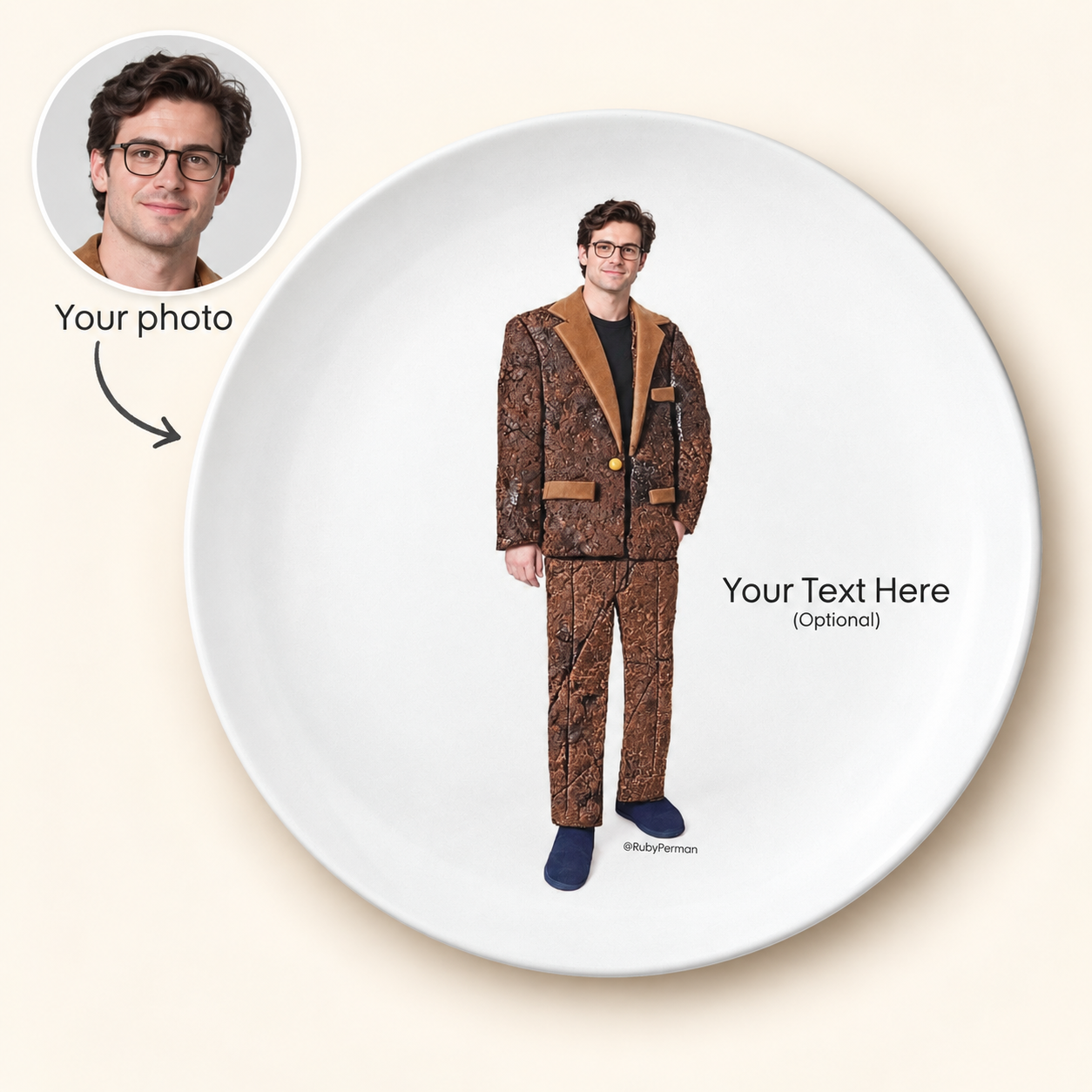 Brownie food-fashion plate design