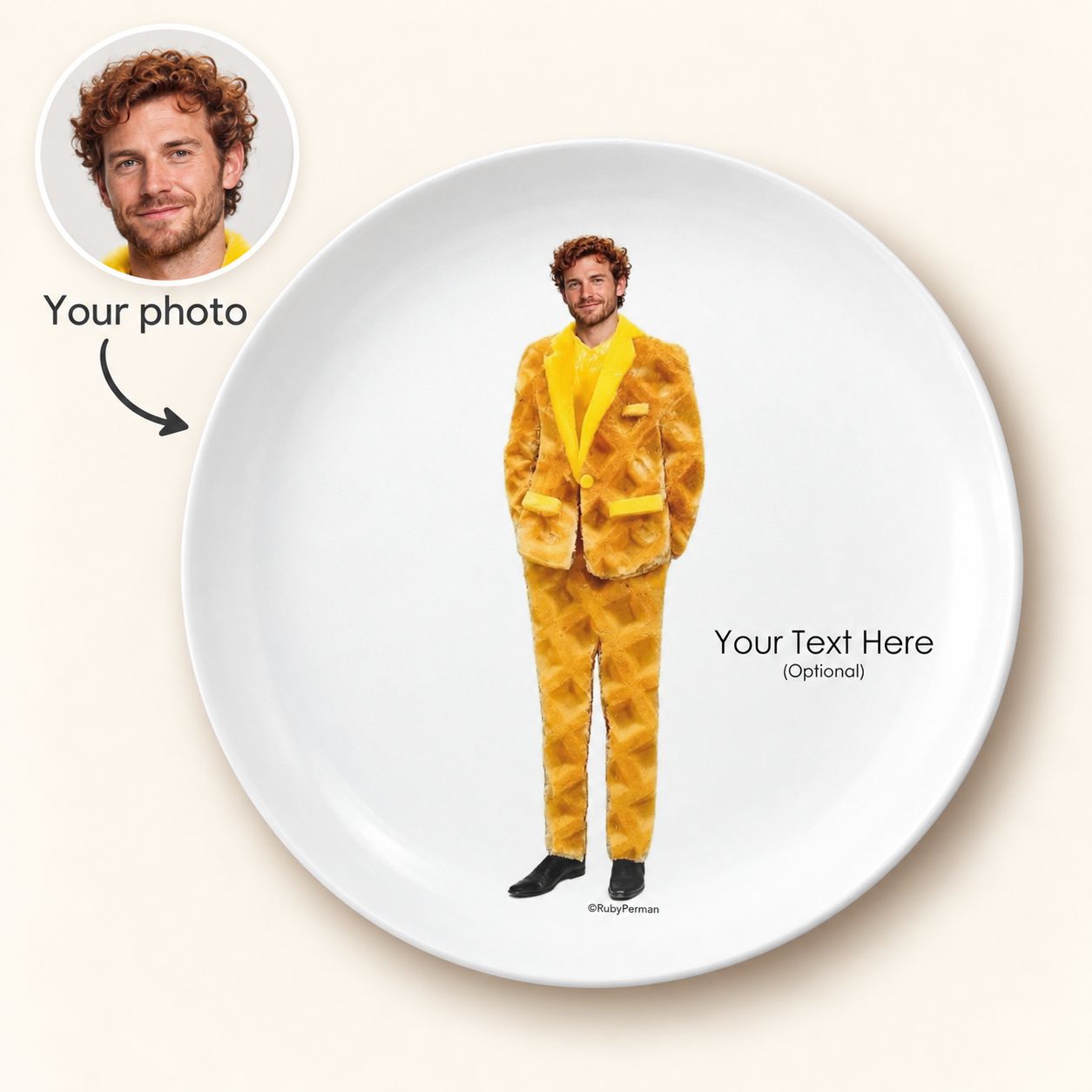 Waffle food-fashion plate design