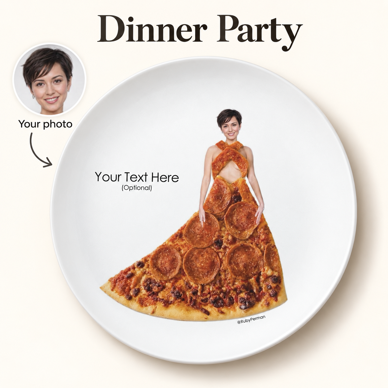 Dinner Party personalized plate
