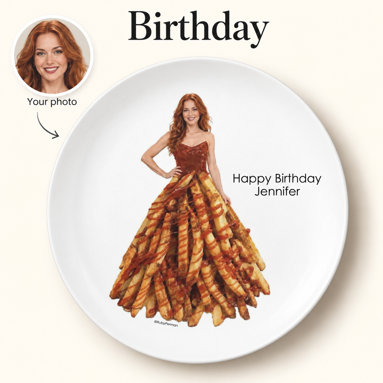 Birthday personalized plate